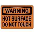 Signmission Warning Sign-Hot Surface Do Not Touch-10in x 14in OSHA Safety Sign, 14" H, WS-Hot Surface WS-Hot Surface